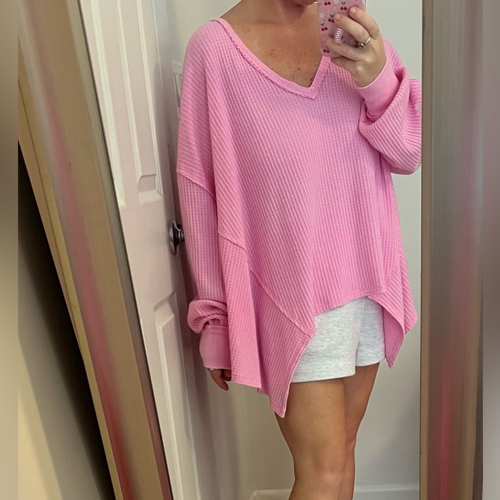 NWT We The Free FREE PEOPLE Pink Caroline Thermal